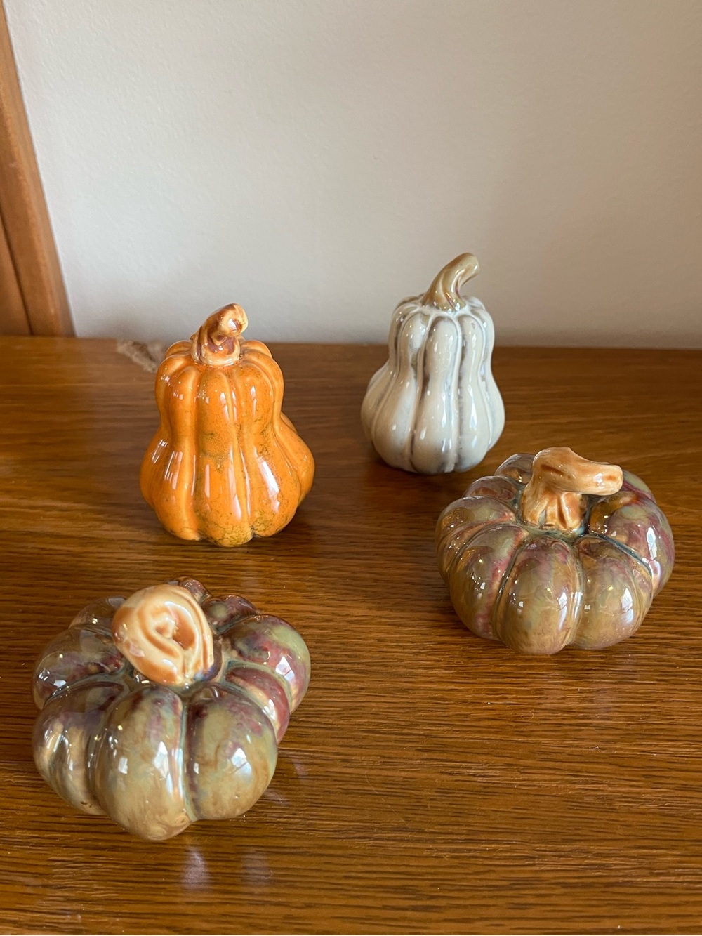 Ceramic Harvest Pumpkin Accent Set